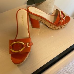 Prada patent sandal